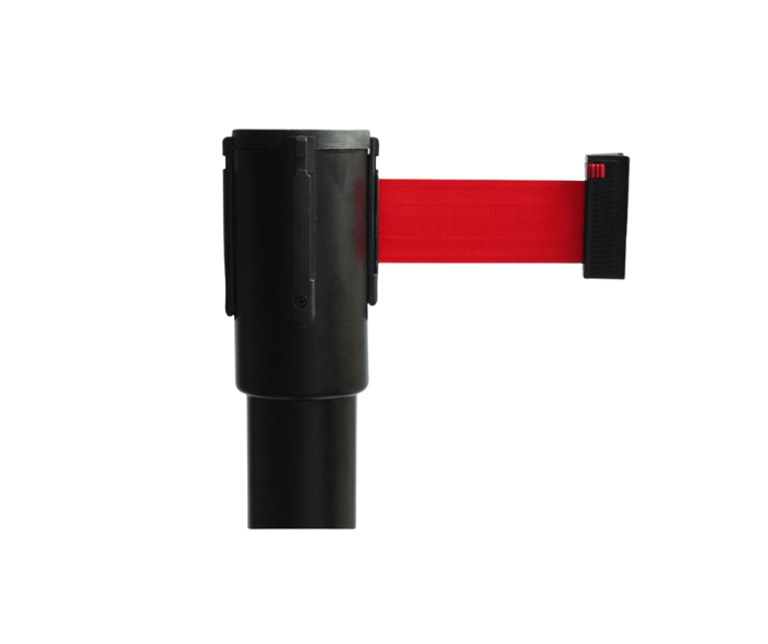 Bollard with 2.5 metre retractable belt