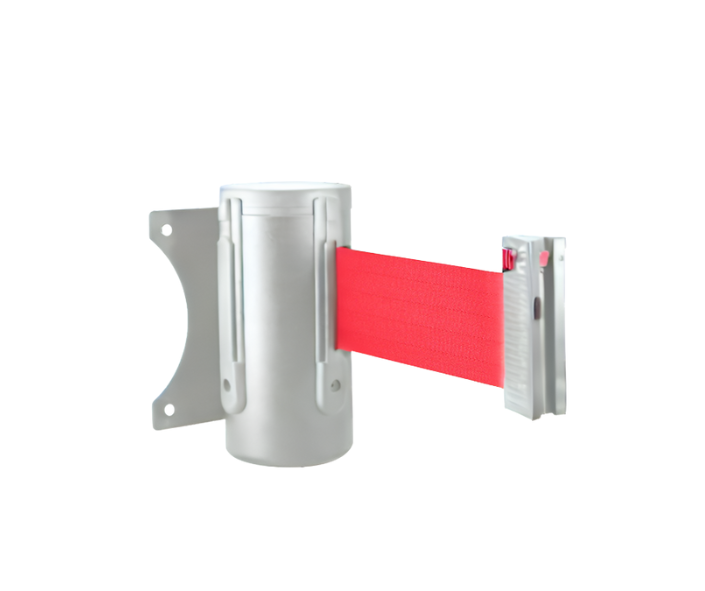 Wall unit with retractable belt.