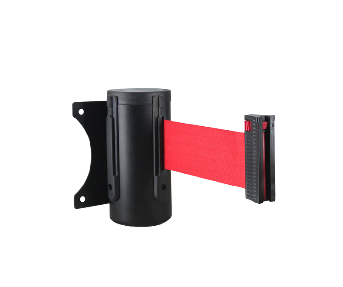 Wall unit with retractable belt.